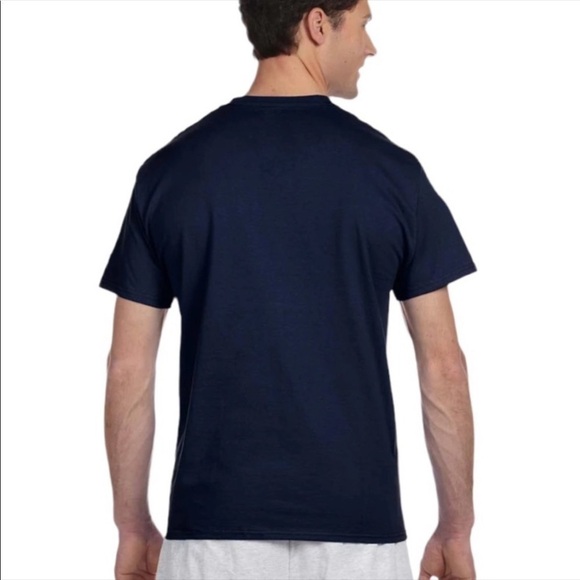 Champion Men’s Logo Tee Shirt Classic Crew Neck Short Sleeve Navy Blue Large - Picture 4 of 11